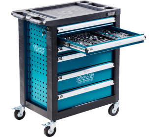 Műhelykocsi -szerszámoskocsi-Germania GWT11, 70 darabos készlet-