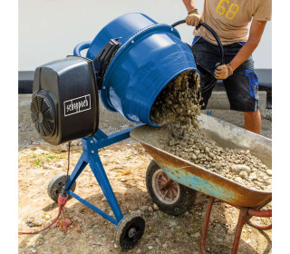Betonkeverő - 230V | 550W | 125L | Öntöttvas fogaskerekek-Scheppach MIX125