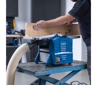 Kombi gyalu-Egyengető és vastagoló 1500w-120 mm és 204 mm torokmélység és -szélesség-Scheppach HMS860-