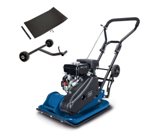 Lapvibrátor HP1100S Scheppach 57kg - 11 kN | 5,5 LE | 25 cm tömörítési mélység | Előrehaladási sebesség 25 m/perc | Méretek 530 x 350 mm