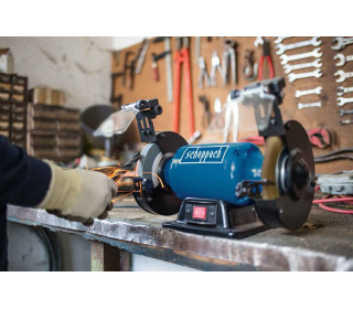 Scheppach SM150LB dupla köszörű csiszoló kefével - 230-240V 50Hz 400W - 150mm