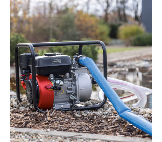 Benzines vízszívattyú PWP32 Scheppach - 32 000 l/h | 30 m nyomómagasság | 7 m szívómagasság | 3 bar kerti pumpa | 5,3 LE / 212 cm3
