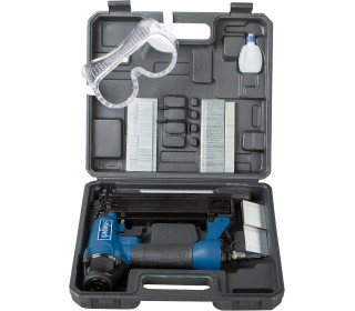 Scheppach Szeg és Kapocsbelövő pneumatikus tűző- és szegezőpisztoly - max. 8,3 bar | Levegőfogyasztás Ø: 77 L/perc