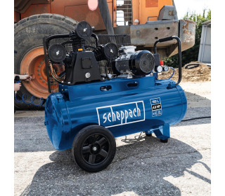 Scheppach HC 550 TC - olajkenésű háromhengeres ékszíjas kompresszor 100 l