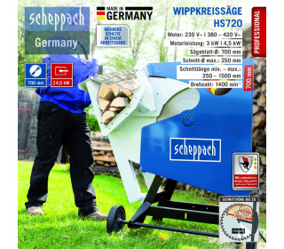 Scheppach HS 720 hintafűrész - 700 mm, 400 V
