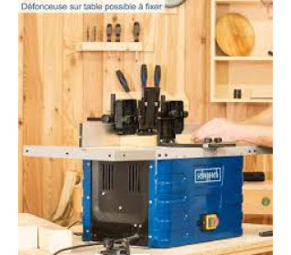 Marógép HF60 Scheppach - asztali marógép | 230V 1500W | Befogópatronok 6/8/12mm | Az orsó magassága 40 mm