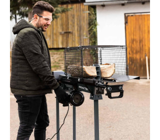 Fekvő rönkhasító PX-LS-7t Practixx - 230V | 7t hasítóerő | 52cm réshossz | beleértve az alapkeretet is-