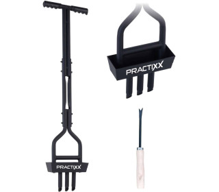 Practixx gyepszellőztető PX-RL10 kézi gyepszellőztető 20 cm munkaszélességgel