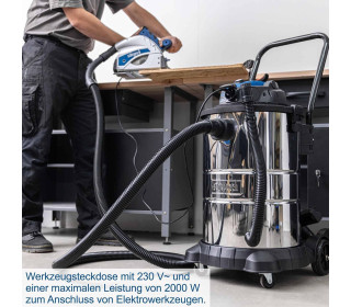 Scheppach VC50 Elektromos Nedves/Száraz Porszívó - 1400W | 3 m Tömlőhossz | 5 m Tápkábel | 50L Űrtartalom | 20kPa